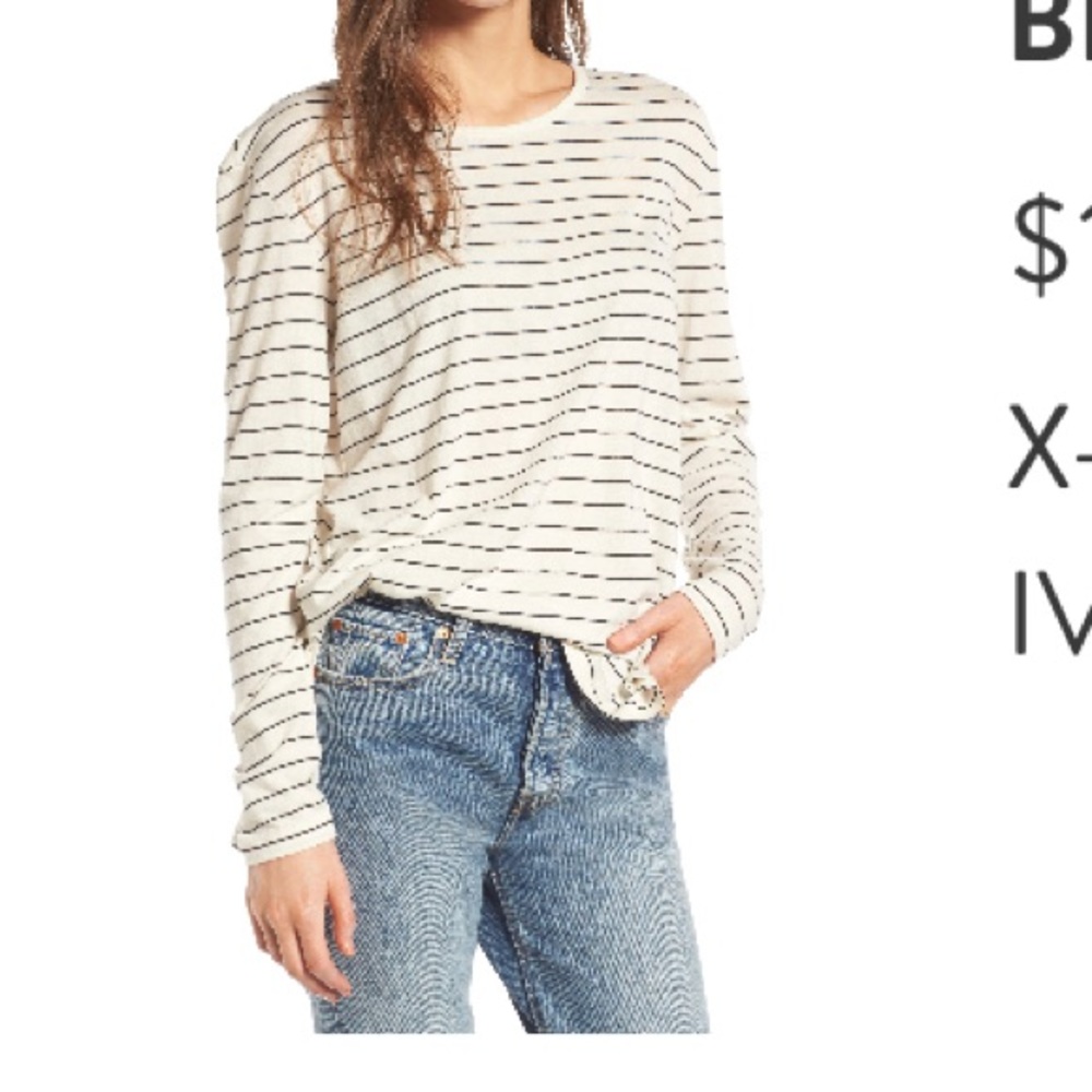 BP side slit striped Tee